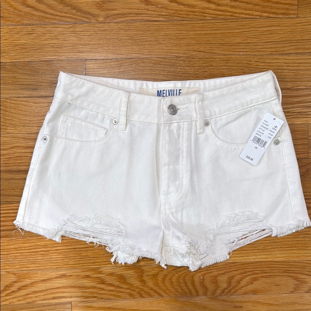 Brandy Melville White Denim Shorts